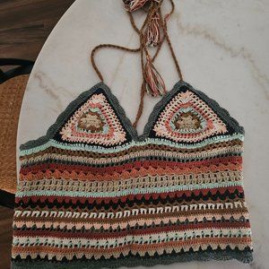 Andi Bagus crochet top NWT